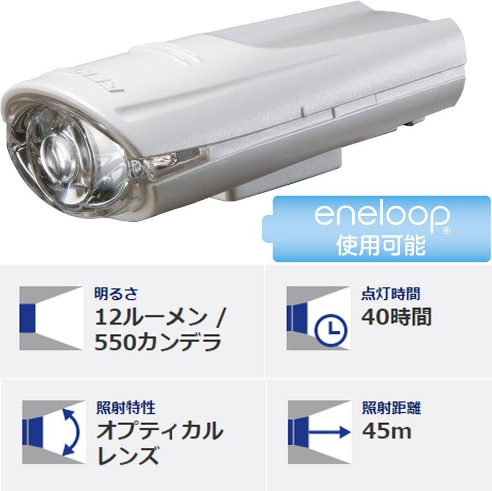 GENTOS BL-300WH LED Bike Light, AA Battery Powered, 12 Lumens, Waterproof, Splash-Resistant, Road Bike, White