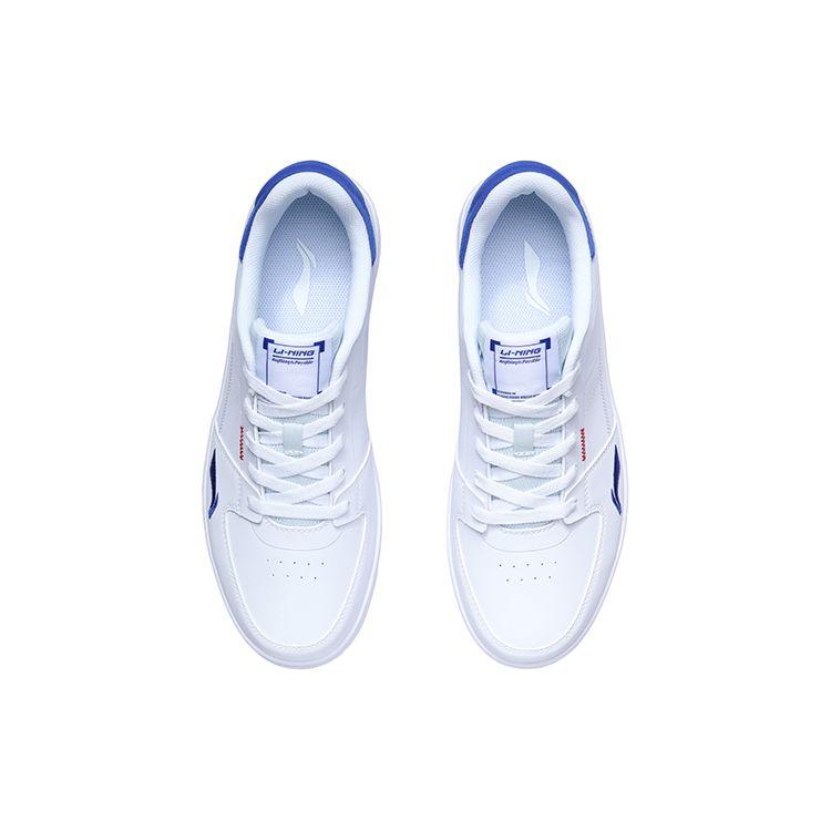 Li Ning Oneplay Slip Resistant Durable Low Top Skate Shoes Unisex Sneakers White Blue AGCR187-1