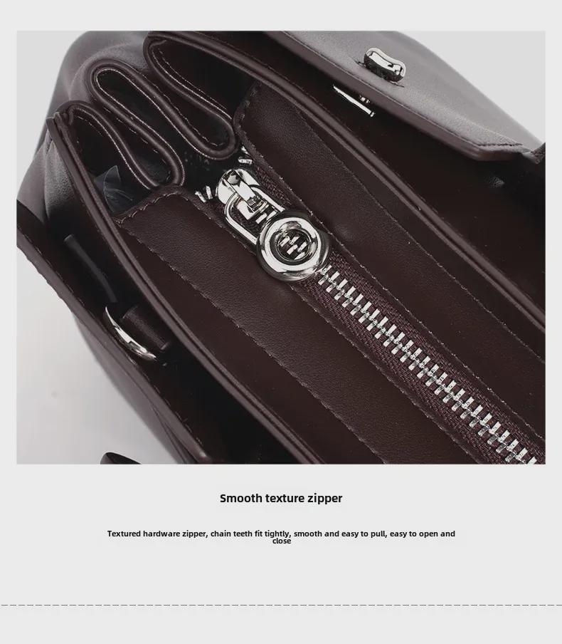 Damen-Aktentasche 2025 aus echtem Leder – Vielseitige Pendlerhandtasche mit großem Fassungsvermögen