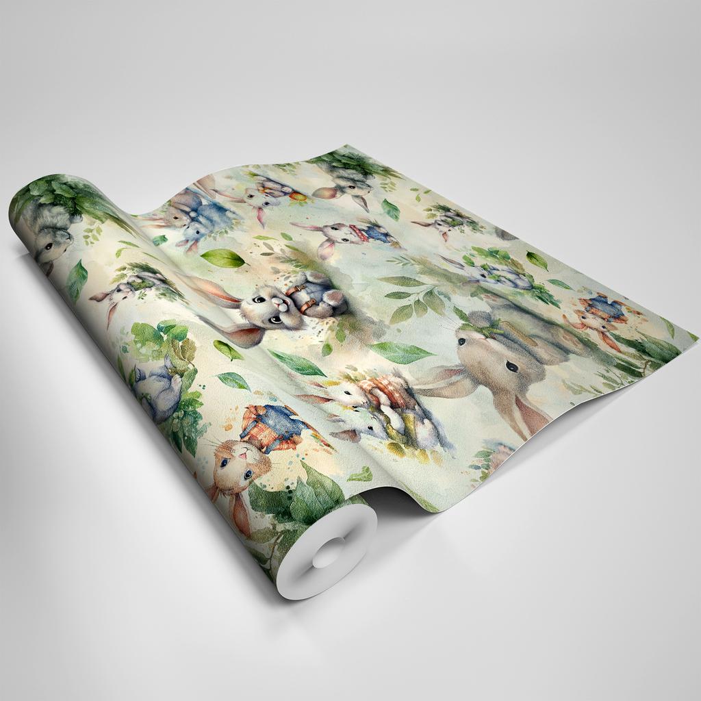 Nordic Style Plant Flower Splicing Wall Sticker Living Room Bedroom Background Wall Self-Adhesive Wallpaper Waterproof And Wear-Resistant Texture