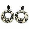 Wood Earrings Jewelry Bamboo Dangle Geometric Rattan Circle Women 2024 Fashion