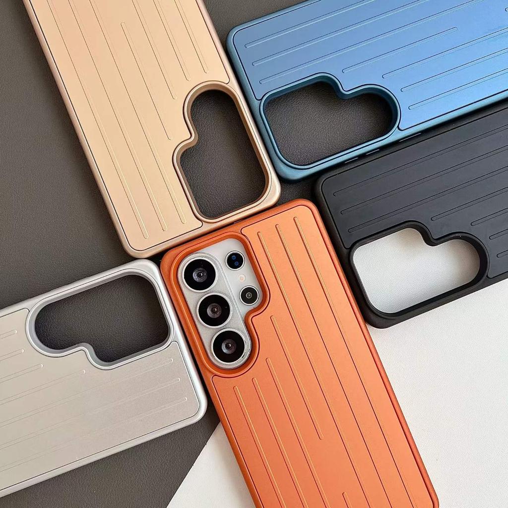 Luxury Business Aluminum Alloy Luggage Shockproof Anti Drop Case for Samsung Galaxy S26 Ultra S26 Plus S25 S24 Military Armor Back Cover