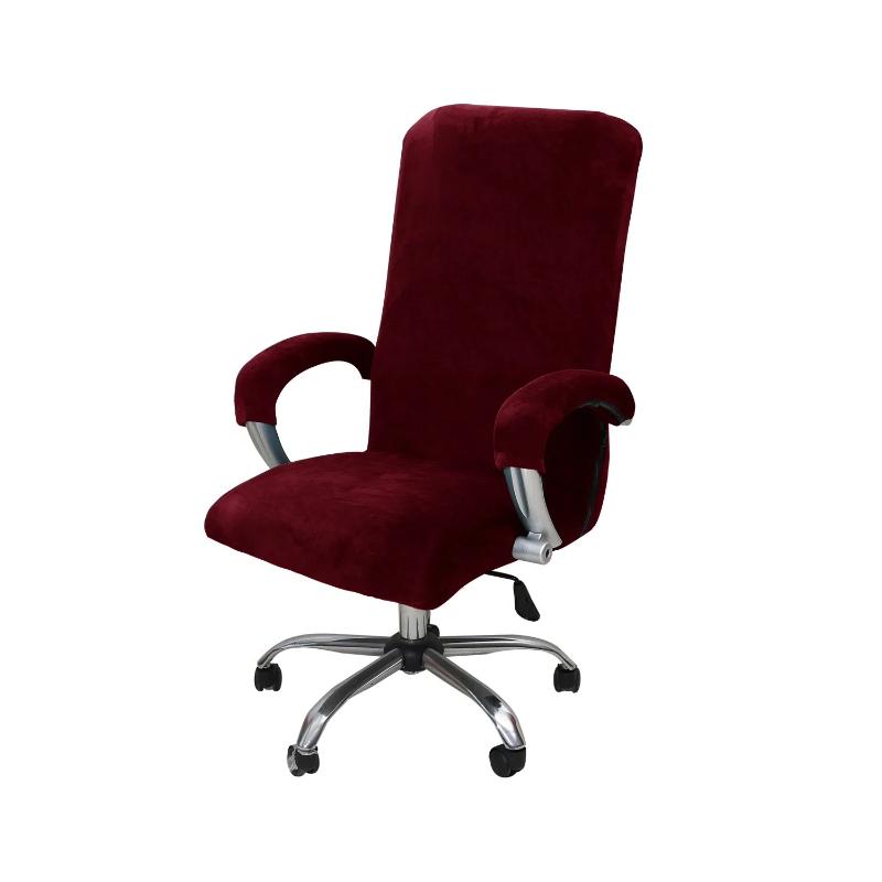 New Velvet Office Computer Desk Chair Covers Armchair Protector Black High Quality House Chaise Includ Armrest Gamer Covers