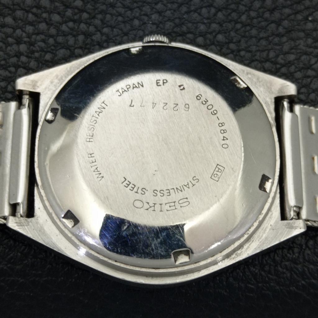 JAPAN VINTAGE SEIKO 5 AUTOMATIC 6309A MENS BLACK COLOR DIAL WATCH A701266-5 R206a-a701266