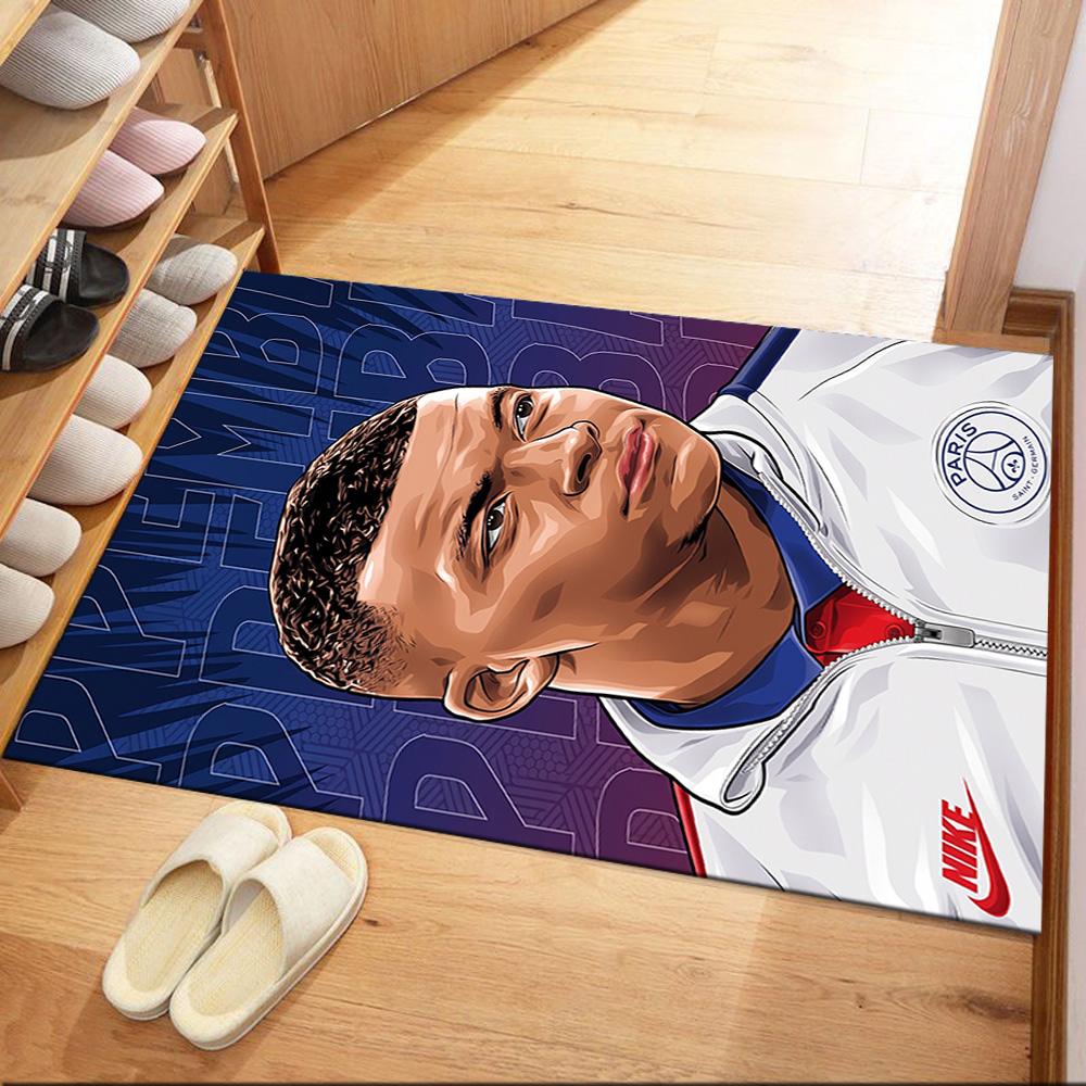 Mbappe 180 Carpet Design for Study room Living Rooms Dining Room Entryway Anti-slip Rug Anime Office Decor