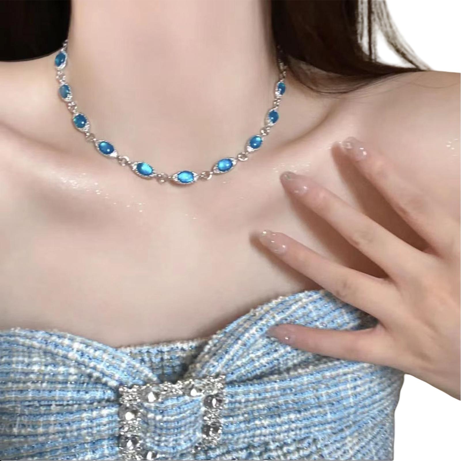 

Элегантное ожерелье Регулируемое ожерелье Ожерелье с подвеской из кубического циркония Подходит для сочетания с различными модными нарядами 75