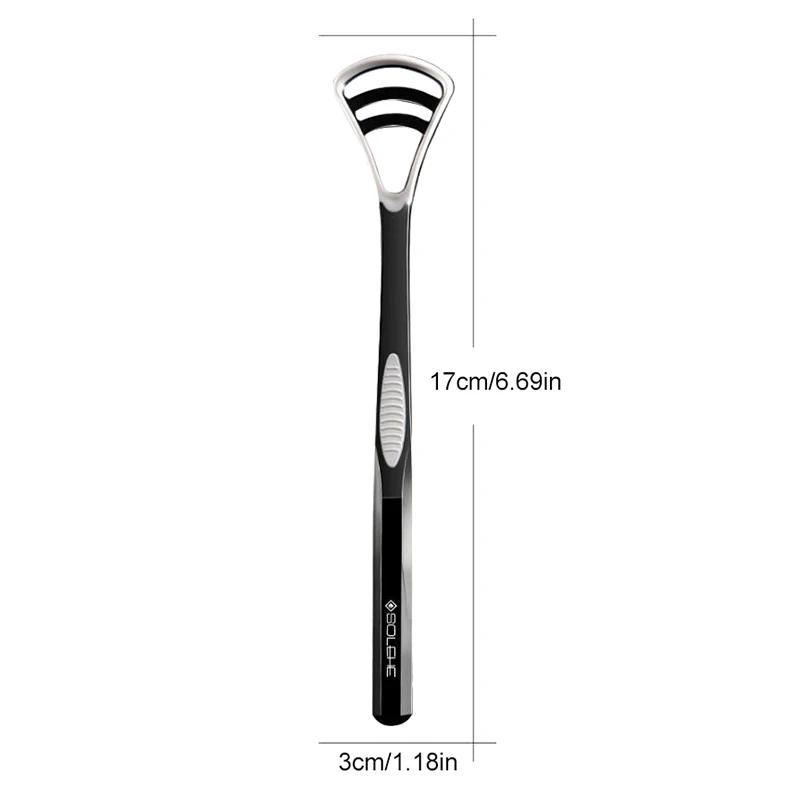 Dual Uses Tongue Scraper Cleaners Reusable Oral Hygiene Brush for Fresh Breath Teeth Cleaning