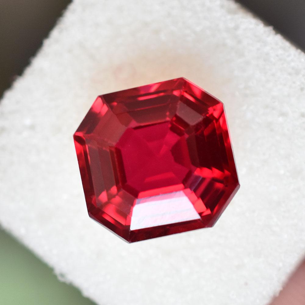 Natural Red Ruby Loose Gemstone 10 Ct Square Cut for Birthday for Jewelry Making and Gem Collections