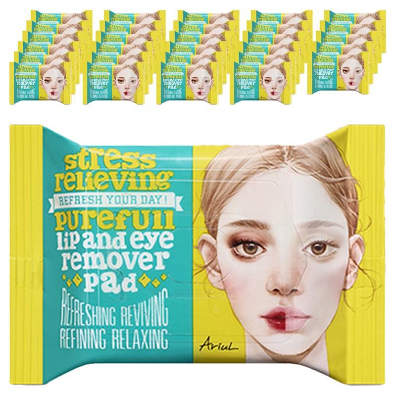 Ariul Stress Relieving Pureful Lip & Eye Remover Pads 30p, 55g, 50 pcs