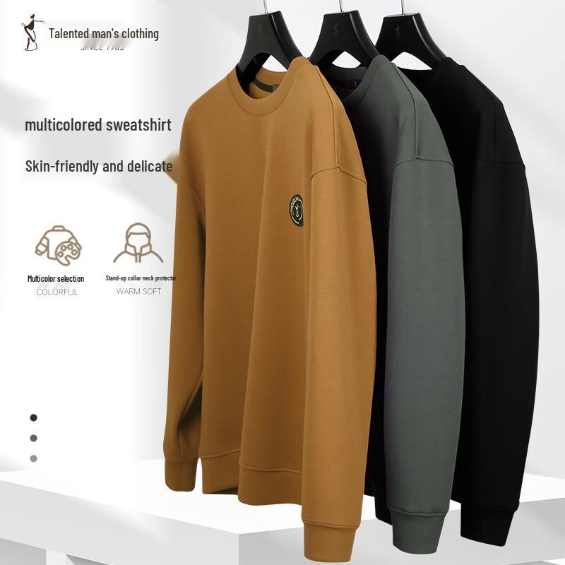 TRIES Men s Embroidered Round Neck Sweatshirt L