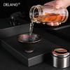DELANG 320ml Double-Walled Glass Tea Bottle