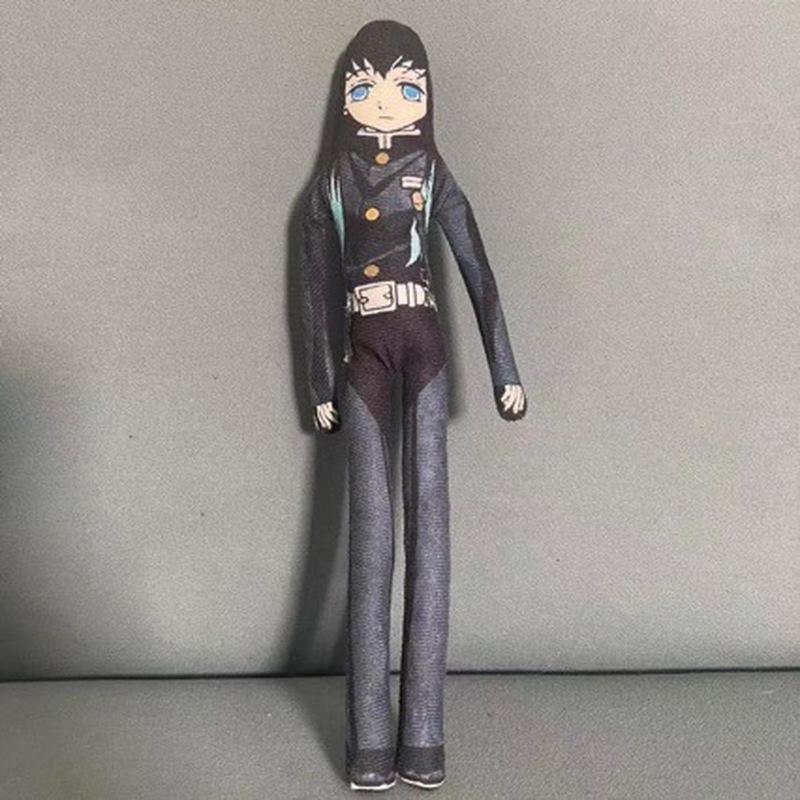Demon Slayer Akaza Poseable Plush Doll Built-in Wire Stuffed Figure Infinite Castle Mugen Train Collectible Toy For Anime Fans Cuddly Fluffy Huggable