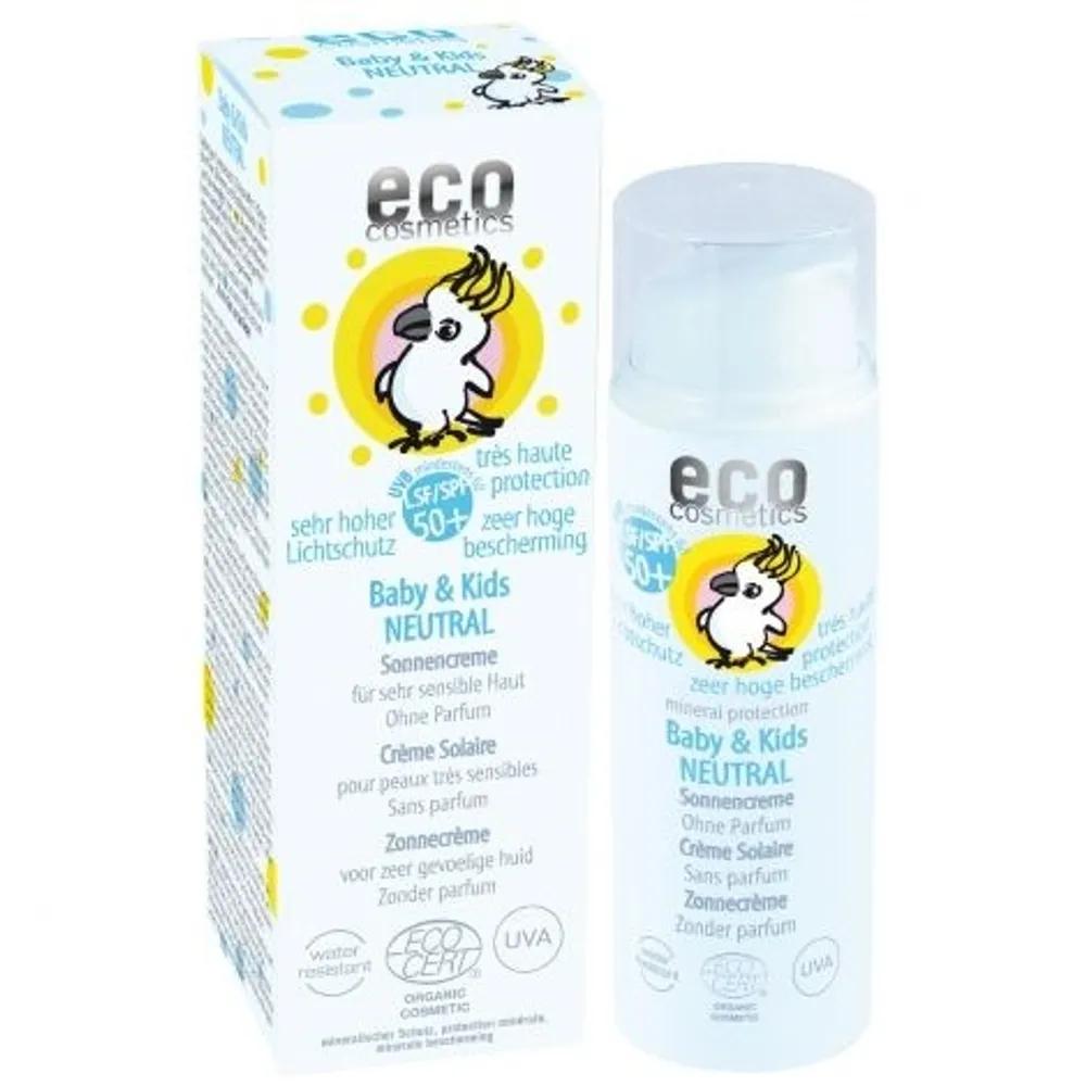 Eco Cosmetics Baby & Kids Neutral Sun Cream Unscented SPF50+ 50ml
