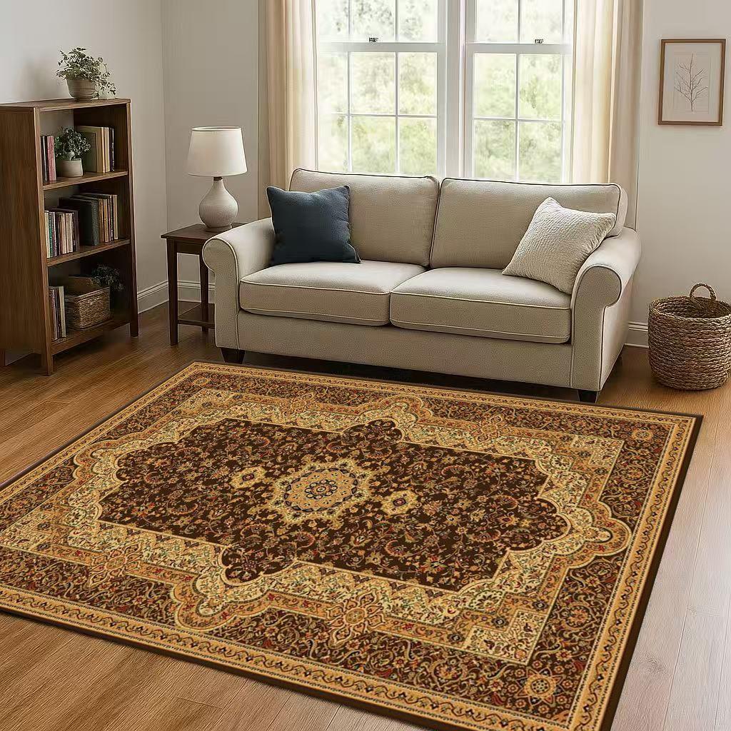 Luxurious Turkey Persian Bohemian Living Room Non-Slip Area Rug Soft Carpet for Bedroom and Sofa ,Easy Clean Home Decor Doormat