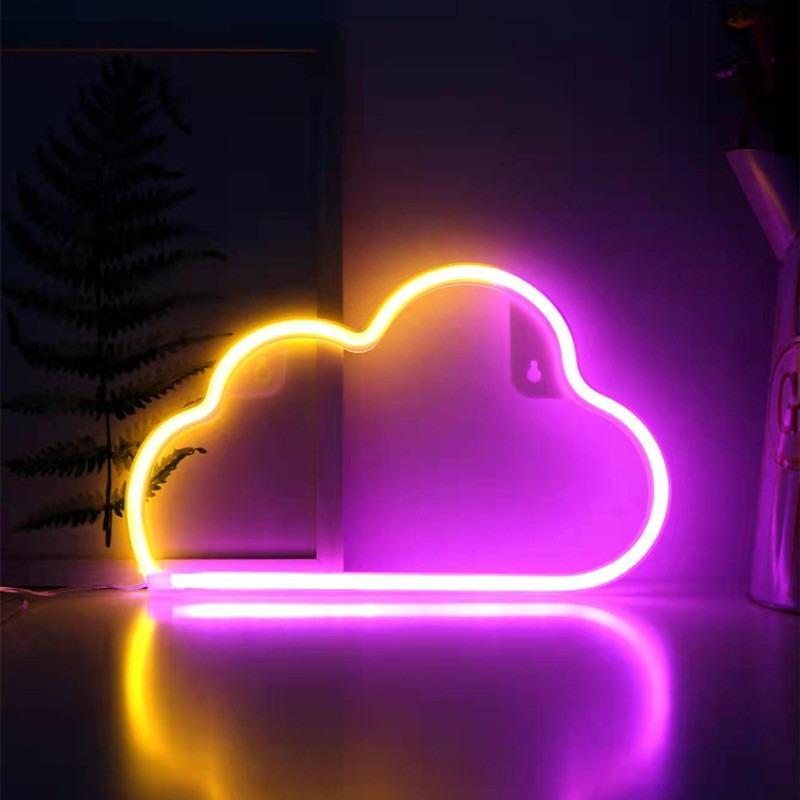 

Светодиодные неоновые вывески, облако, неоновая вывеска, настенный светильник, Декор, подарок на день рождения, неоновая лампа для комнаты, дома, вечеринки, свадьбы, украшения cloud