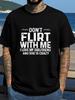 Unisexs T Shirt Cotton Tee Women Summer Novelty Oversize Casual Horror Dont Flirt with Me I Love My Girlfriend and She Is Crazy