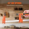 Bar Clamps for Woodworking, 2-Pack 36" Clamp/Spreader, Quick-Change F Clamp with 600 lbs Load Limit, 2.5" Throat Depth, Cast Iron and Carbon Steel,