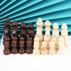 32 Pcs Wooden Chess Pieces Portable International Chess Pieces Tournament Chess Figures Hand Carved Wood Chessmen