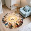 Angel pattern round rug,Carpet Rug for Living Room Bedroom Sofa Playroom Decor,Non-slip Floor Mat,Holiday Gifts and Birthday Gifts