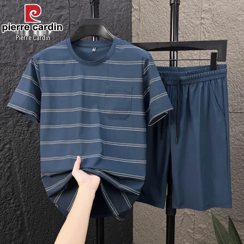 Pierre Cardin Men's Ice Silk Summer Casual Outfit Set