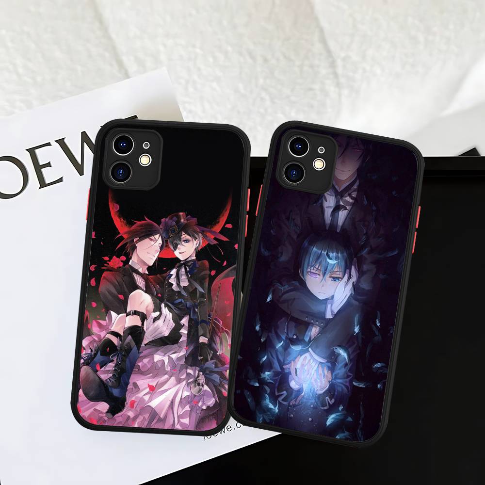 Anime Black Butler Phone Case For iPhone 16e 16 15 14 13 12 11 Pro Max X XS Max Plus Matte Clear