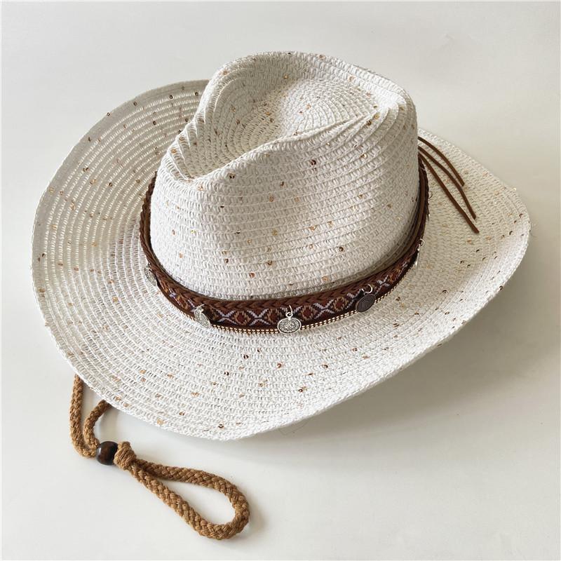 New western cowboy hats for men and women can take summer vacation travel sunscreen sun hat retro sun hat knight hat