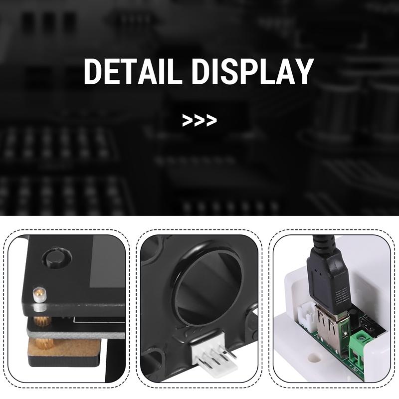 AD23-Hall DC 500V Wireless Voltage Meter Ammeter 2.4 Inch Color Screen Capacity Power Detector Tester