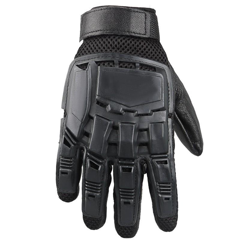 King Kong Deformable Black Motorcycle Gloves - Breathable, Full-Finger Protective Riding Gear for Adults