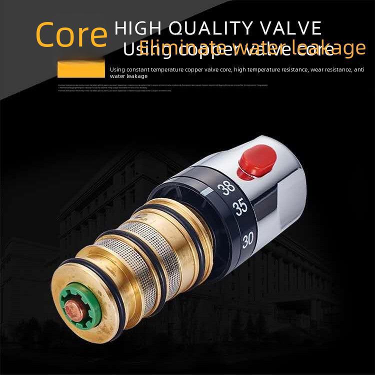 Intelligent Solar Thermostatic Valve: Quick-Adjust Hot & Cold Faucet with Hand Wheel
