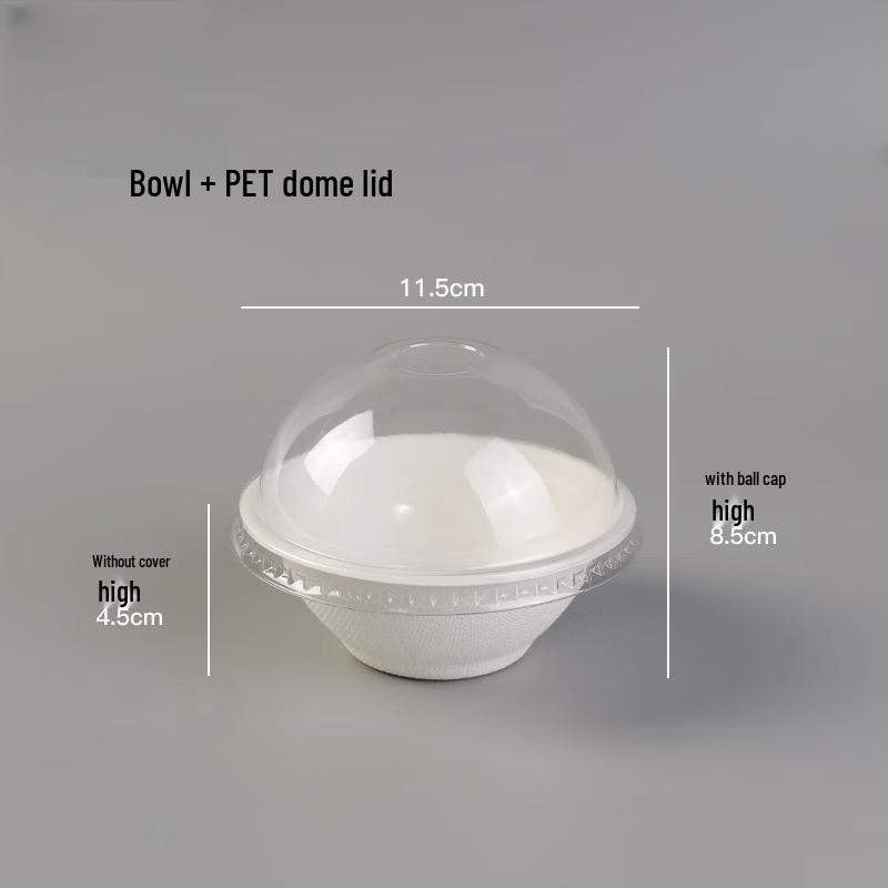 

Biodegradable Disposable Bowl Set with Dome Lids