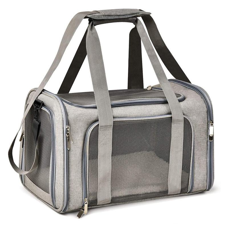 Portable Dog Cat Carrier Bag Soft Side Backpack Pet Carriers Dog Travel Bags Airline Approved Transport Outgoing Pets Handbag