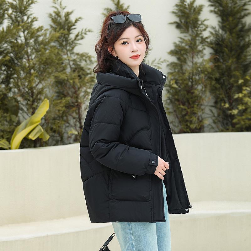 Damen 2025 Winter Verdickter Baumwollgepolsterter Daunenmantel - Koreanische Mode Locker Geschnitten, Kurze Kapuzenjacke.