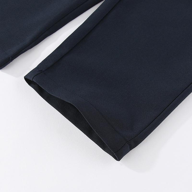 Wrinkle Free Thick Fleece Warm Solid Color Kids Formal Suit Trousers