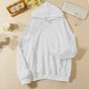 Ladies' Casual And Fashionable Solid Color Long Sleeved Hooded Warm Shirt Loose And Comfortable Hoodie