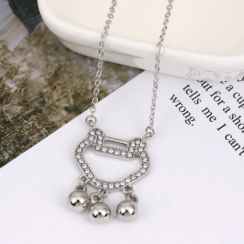 

Розовое Элегантное Золотое Ожерелье с Замком в Форме Сердца для Женщин Простое Ювелирное Изделие Стильное StyleB