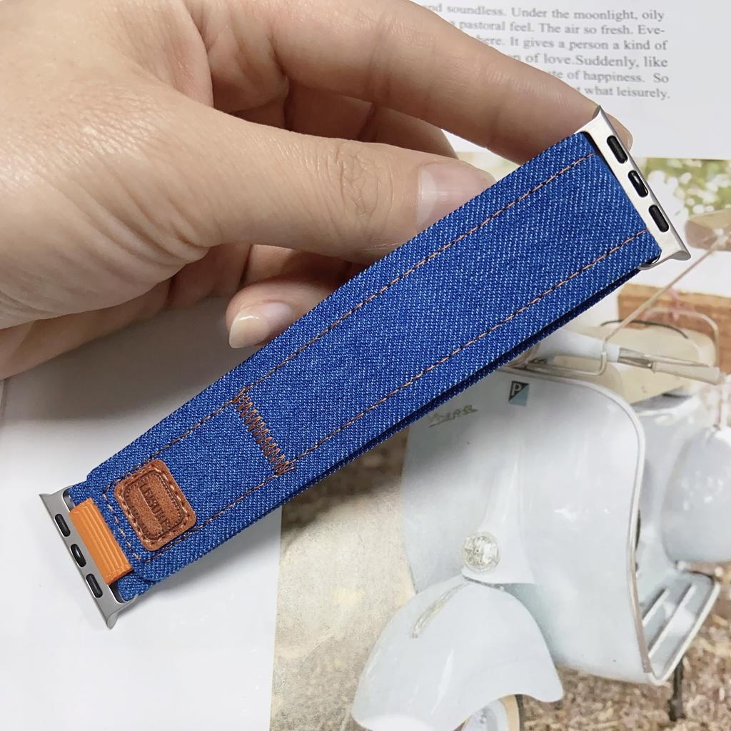 Nylon Band for Apple Watch Strap 49mm 45mm 41mm 44mm 40mm 46mm 42mm Denim Canvas Belt iWatch Series Ultra 11 10 9 8 7 6 5 4 SE 3