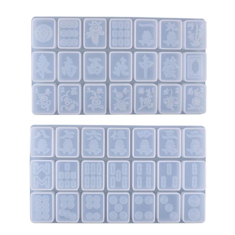 Mahjong Epoxy Resin Casting Mold Resin Silicone Mold for DIY Project Pendant