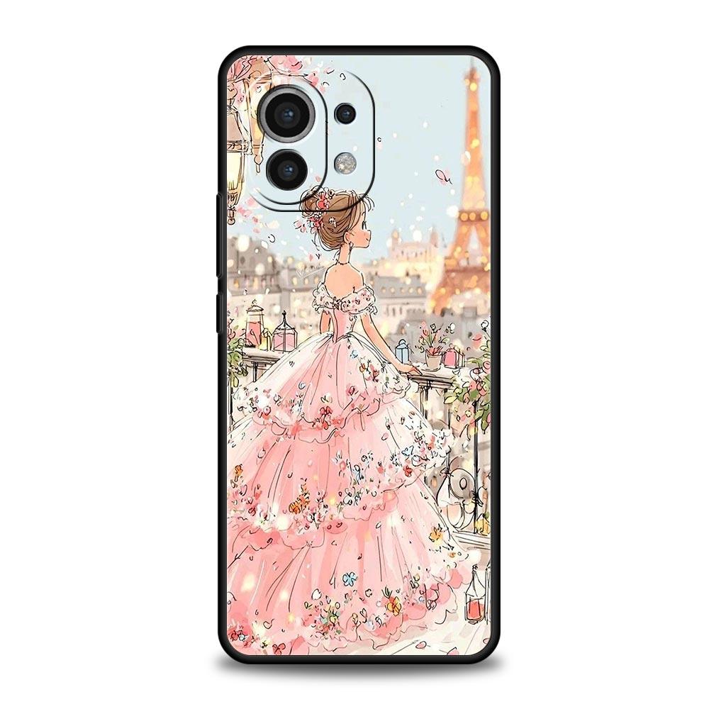 

Cartoon Girl Phone Case Cover for Xiaomi Mi 17 15 14 13 12 11 Ultra 15T 14T 13T 12T 11T Pro Lite 5G Soft TPU Shell Fundas Capas Xiaomi 15T