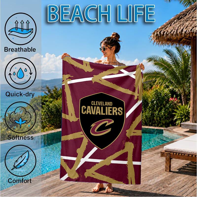 Cleveland Football Beach Towel, Microfiber Beach Towel, Perfect For Pool, Beach, Travel, Home Decor Beach Party Fan Gifts