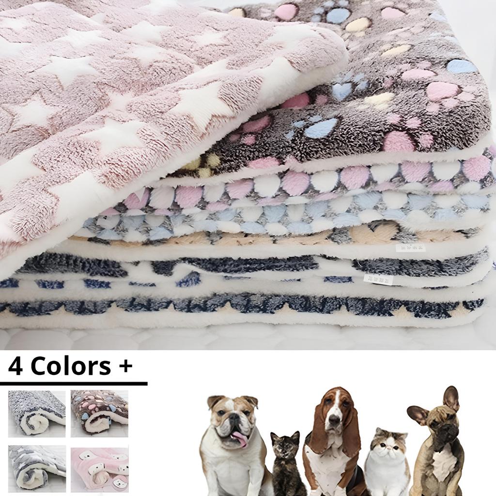 Pet Sleeping Mat Dog Bed Cat Bed Soft Hair Thickened Blanket Pad Home Washable Warm Bear Pattern Blanket Pet Supplies
