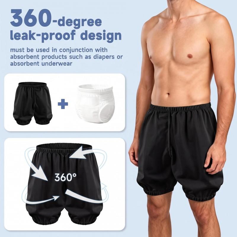 Reusable Adult Incontinence Boxer Briefs Leak-Proof Washable Underwear Men Comfort Fit All Season
