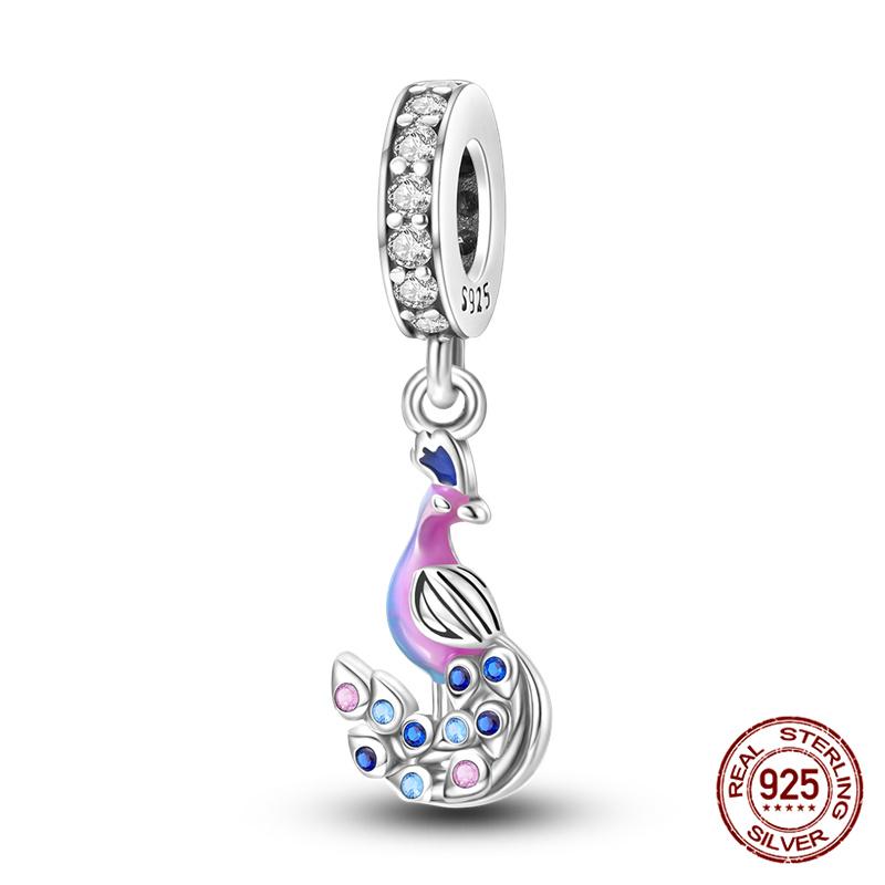 100% 925 silver Animal Series Bulldog Zebra Squirrel Charms Fit Original 925 Bracelet DIY Jewelry Making Women Gift