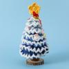Handmade Crochet Christmas Tree Decoration Tabletop Knitted Small Artificial Flocking Christmas Tree for Home Office Holiday Decor