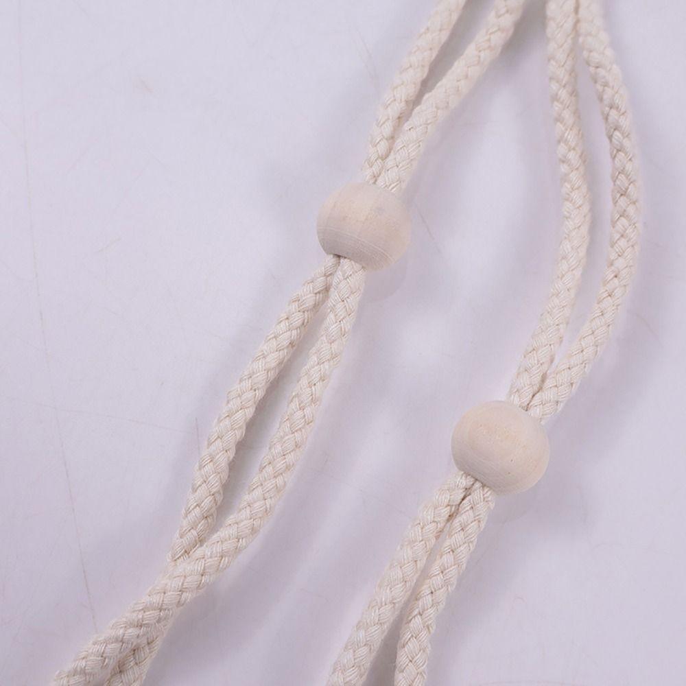 2Pcs Wooden Bead Curtain Tiebacks Fixed Curtain Hooks Curtain Tying Rope Home Decor Accessories
