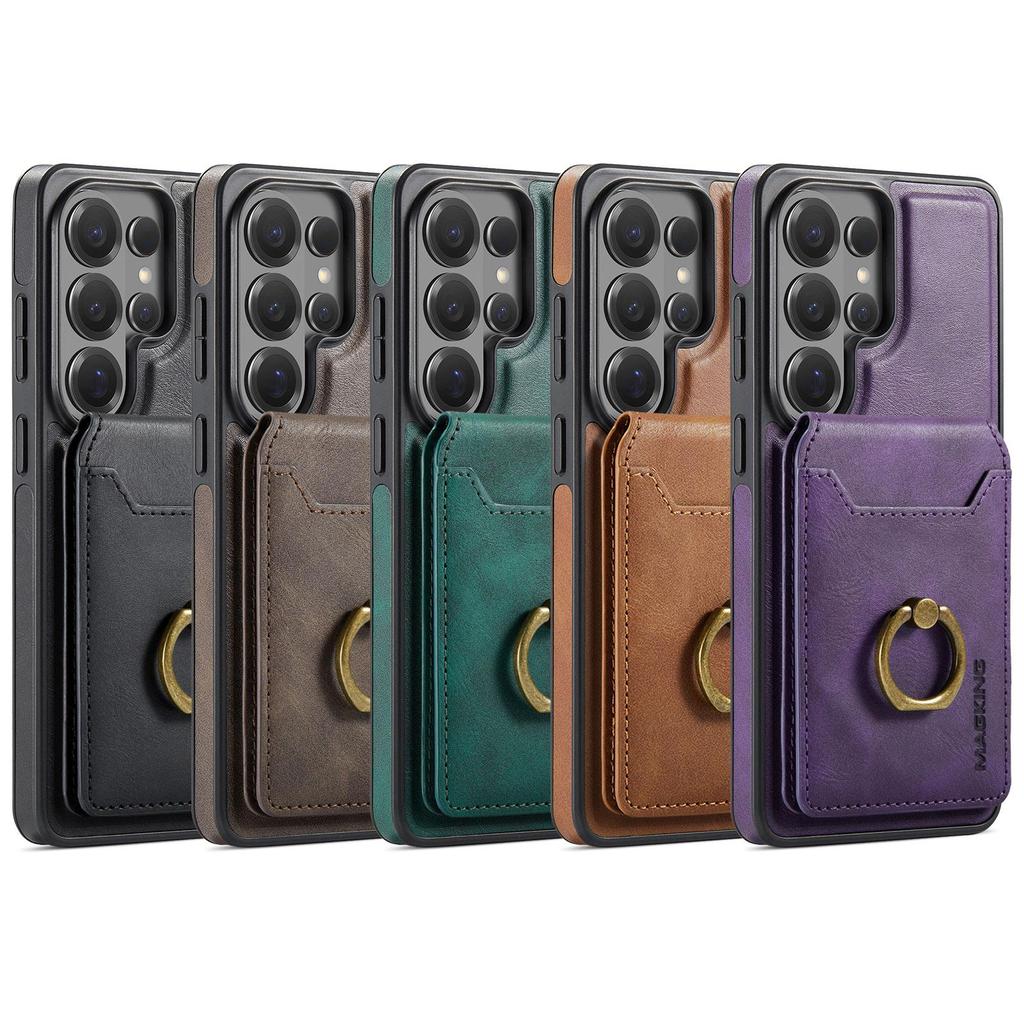 2-in-1 Removable PU Leather Wallet Case Card Slot Holder Phone Back Cover For Samsung Galaxy S26 Ultra S25 S24 Plus Protector Skins Shell