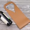 V-shaped Handle Wine Holder Faux Leather Tote Bag, Portable Carrier Pouch, Waterproof Packaging Bag Single Bottle Protector Sleeve for Champagne Beer