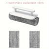 4 Piece Window Groove Cleaning Brush Set with Handle and 3 Microfiber Cloths Easy Glide Squeegee for Home Living Room No Electricity Needed