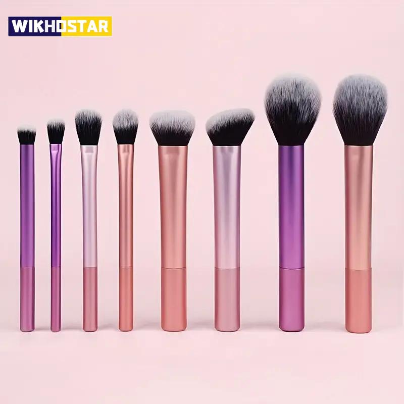 8ks sada štětců na make-up s měkkými syntetickými vlasy, štětce na make-up, podklad, tvářenka, oční stíny, kosmetické nástroje na líčení