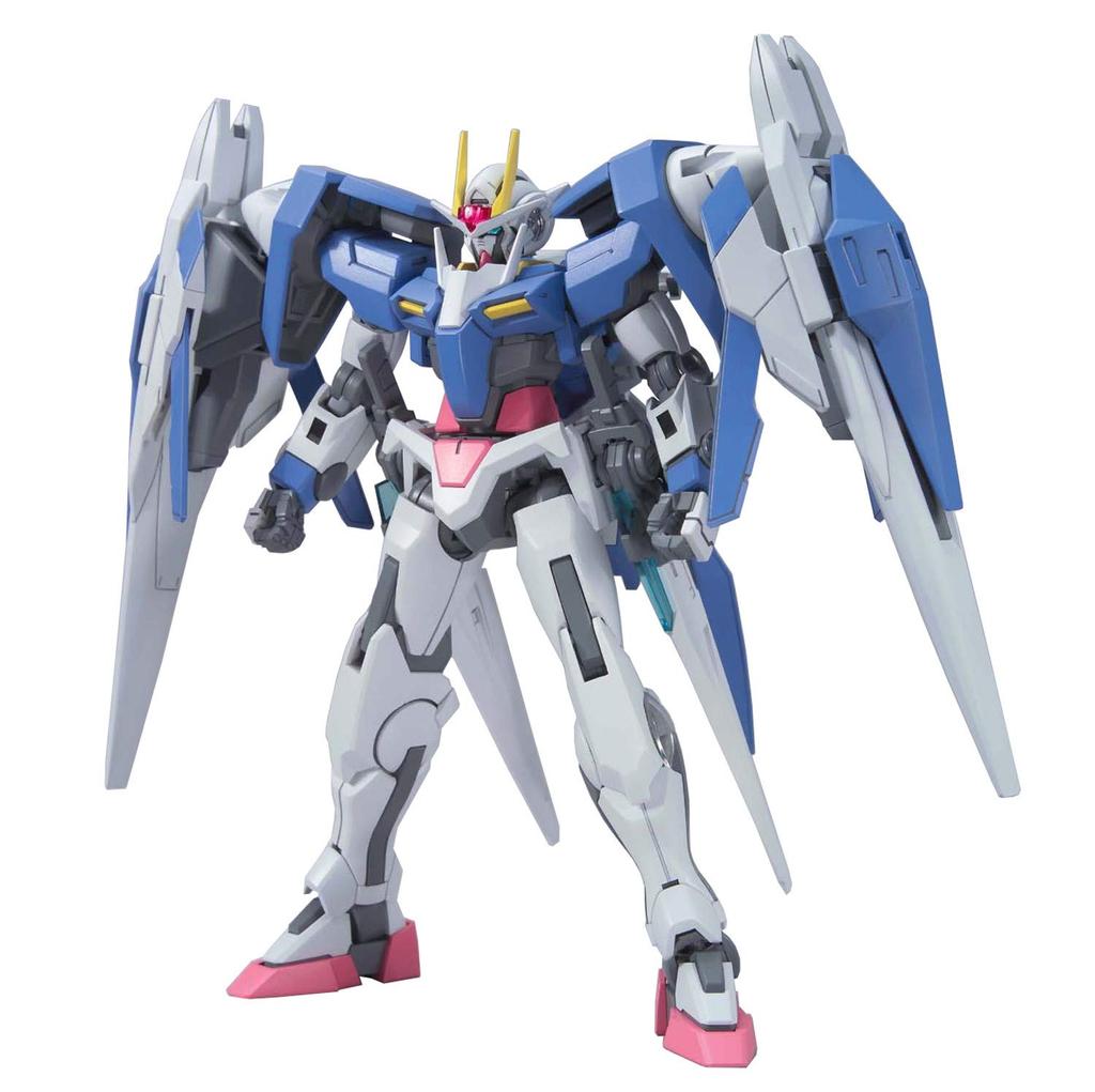 HG Mobile Suit Gundam 00 00 Raiser plastový model v měřítku 1/144 s barevným kódováním.