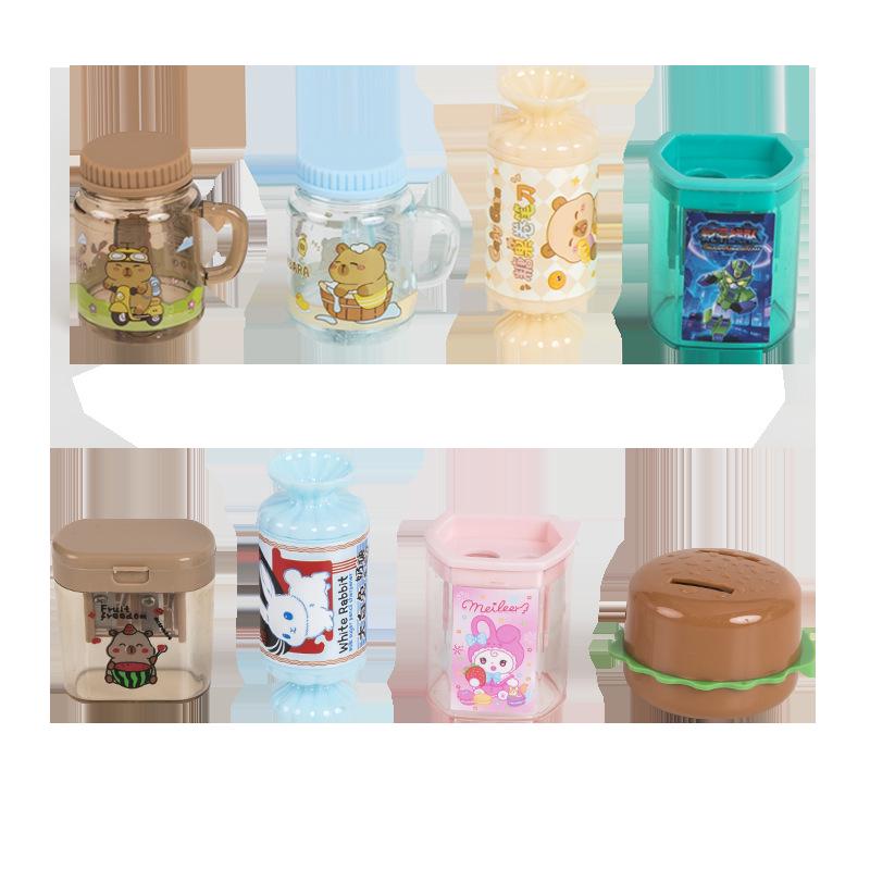 Dual-Hole Cartoon Pencil Sharpener - Creative Candy Design, Durable, Perfect Small Gift for Primary Students